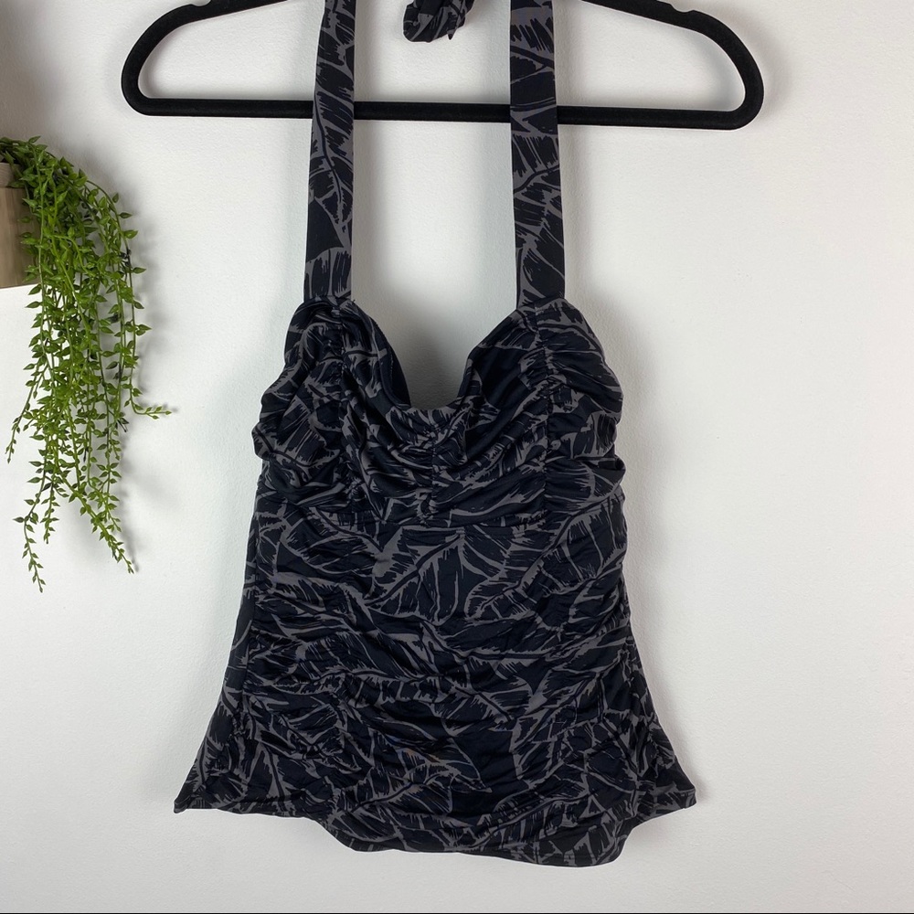 Merona black tankini top size medium